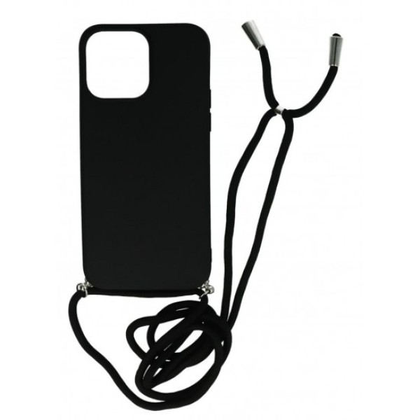 Back Cover Silicone Case With Adjustable Lanyard (Iphone 16 Pro)