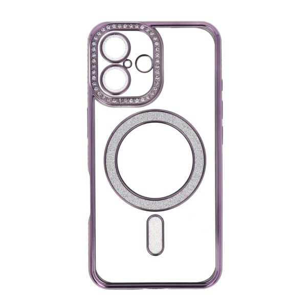 LinkPlus Back Cover Silicone Case With Camera Glass, Magsafe, Rhinestones And Glitter (Iphone 17) Mobile / Tablet Accessories