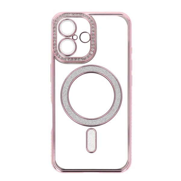 LinkPlus Back Cover Silicone Case With Camera Glass, Magsafe, Rhinestones And Glitter (Iphone 17) Mobile / Tablet Accessories LinkPlus Back Cover Silicone Case With Camera Glass, Magsafe, Rhinestones And Glitter (Iphone 17) Mobile / Tablet Accessories
