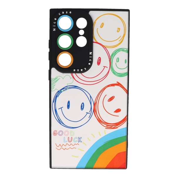 Cookover Back Cover Case With Smiley Face Pattern (Samsung Galaxy S24 Ultra)