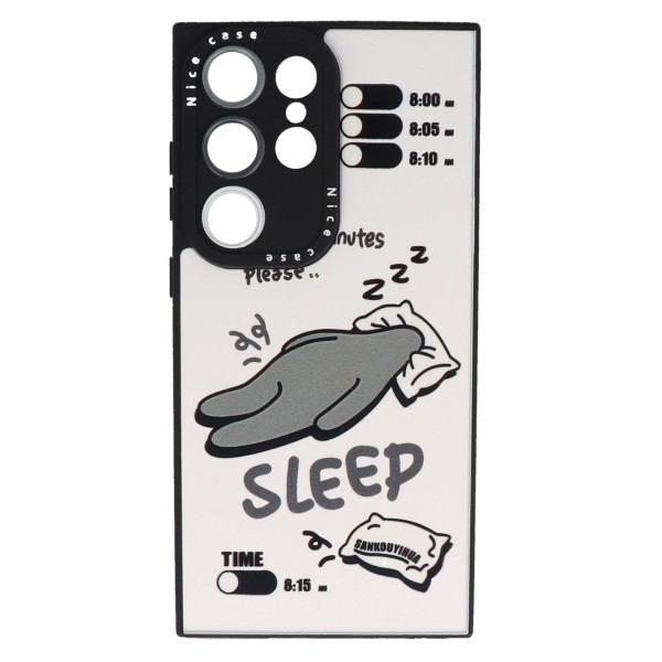 Cookover Back Cover Case With Sleep Design (Samsung Galaxy S22 Ultra) Mobile / Tablet Accessories