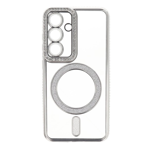 IRIS Back Cover Silicone Case With Camera Glass, Magsafe, Rhinestones And Glitter (Samsung Galaxy S24 FE) IRIS Back Cover Silicone Case With Camera Glass, Magsafe, Rhinestones And Glitter (Samsung Galaxy S24 FE)