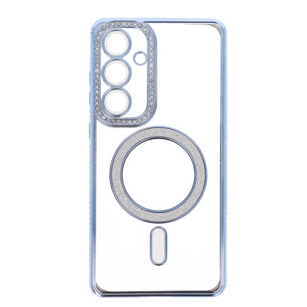 IRIS Back Cover Θήκη Σιλικόνης Με Τζαμάκι Κάμερας, Magsafe, Στρασάκια Και Γκλίτερ (Samsung Galaxy S24 FE)