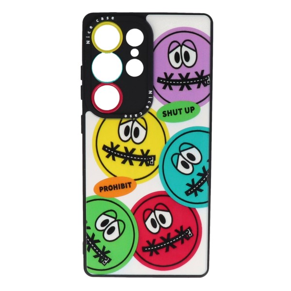 Cookover Back Cover Case With Smiley Face Pattern (Samsung Galaxy S25 Ultra) Mobile / Tablet Accessories