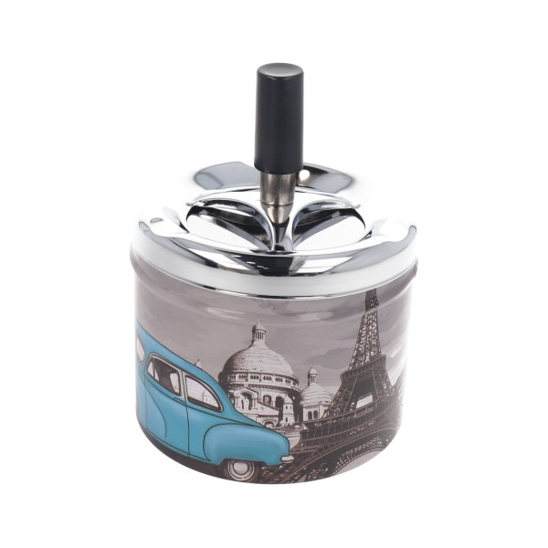 Ashtray With Mechanism And Car Design