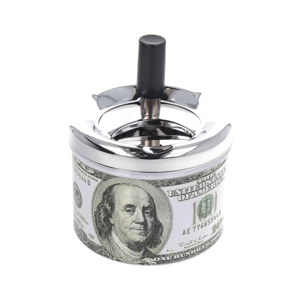 Ashtray With Mechanism And Dollar Design Smoked Items