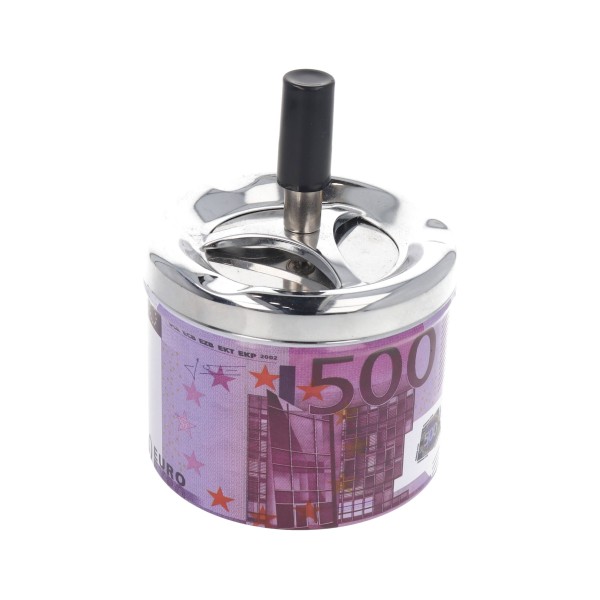 Ashtray With Mechanism And 500€ Design Ashtray With Mechanism And 500€ Design Smoked Items