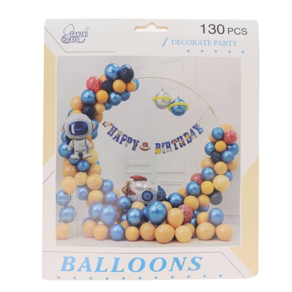 Σετ Μπαλόνια Happy Birthday Με Θέμα Αστροναύτης