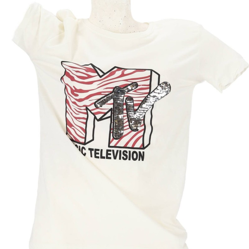Γυναικείο T-Shirt Κοντομάνικο Με Στάμπα Γυναικείο T-Shirt Κοντομάνικο Με Στάμπα