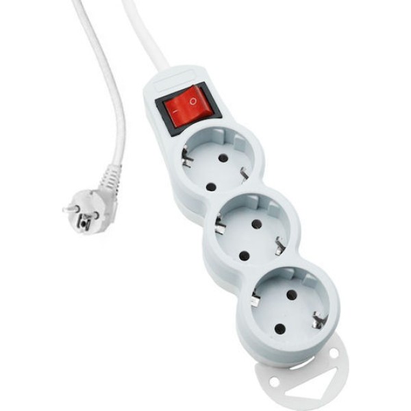 3-Position Safety Power Strip With Switch And 1.50m Cable Mobile / Tablet Accessories