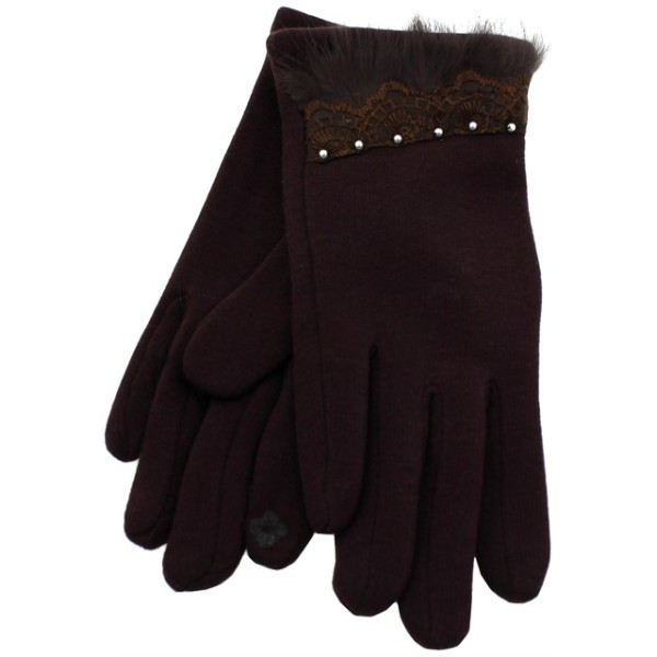 Prahar Women's Brown Touch Gloves With Lining