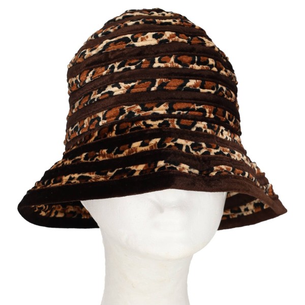 ΟΕΜ Γυναικείο Suede Καπέλο Bucket -Animal Print