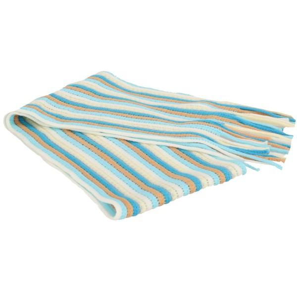 ΟΕΜ Παιδικό Πλεκτό Κασκόλ με Ρίγες και Κρόσια