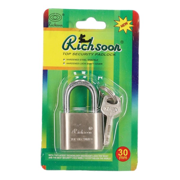 Richsoon Λουκέτο Με Κλειδί 30mm