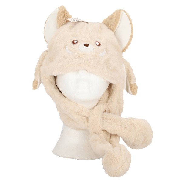 Q&Y Βελούδινο Παιδικό Σκουφάκι με Σχέδιο Αρκουδάκι