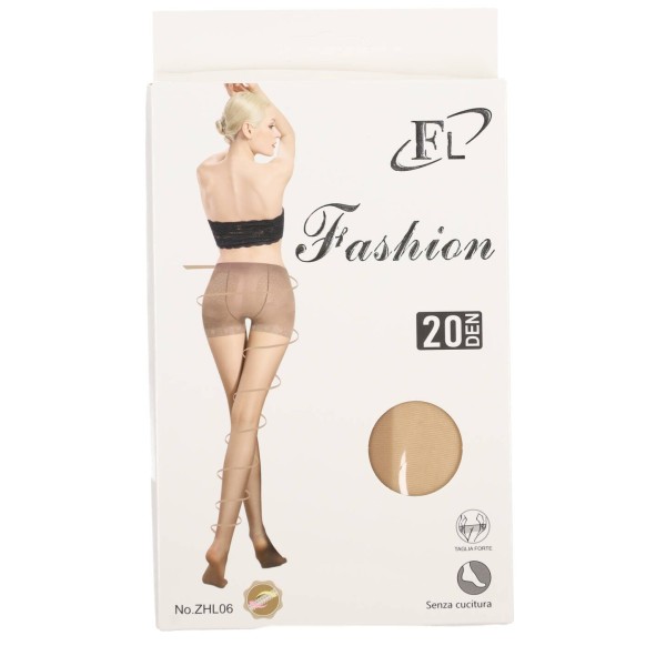 FL Fashion Ελαστικό Γυναικείο Καλσόν με Ενίσχυση και Αόρατη Μύτη 20 Den