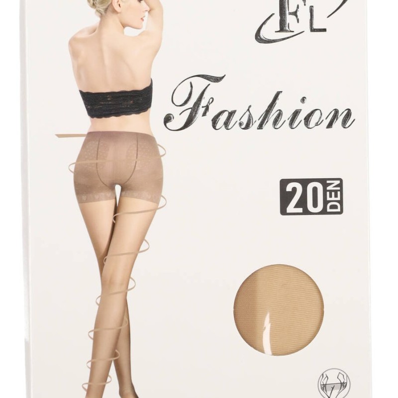 FL Fashion Ελαστικό Γυναικείο Καλσόν με Ενίσχυση και Αόρατη Μύτη 20 Den