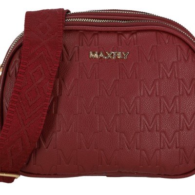 Maxfly Γυναικείο Τσαντάκι Χιαστί με Μοτίβο Δερματίνη