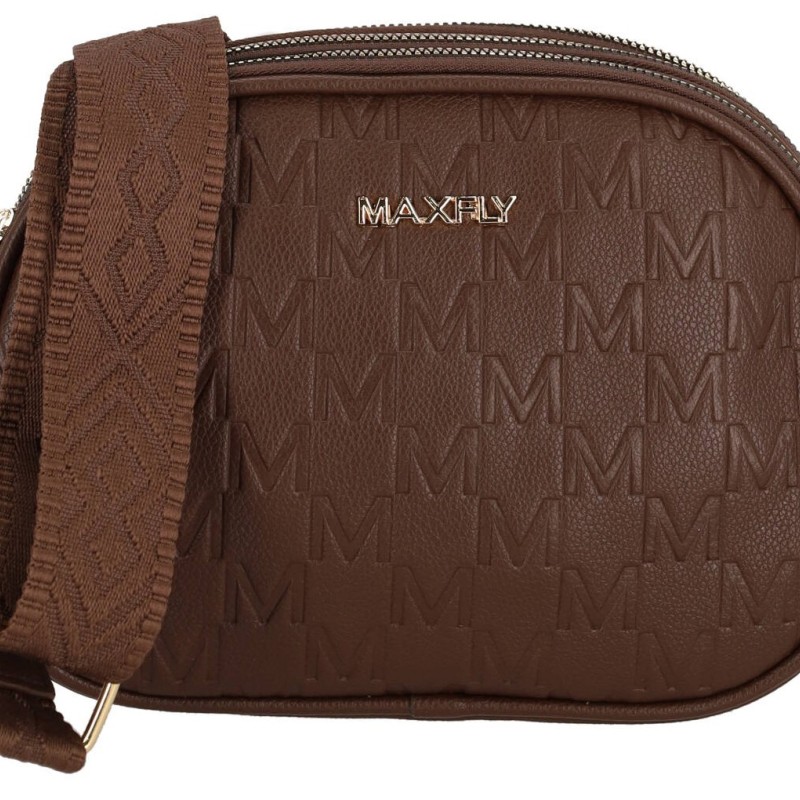 Maxfly Γυναικείο Τσαντάκι Χιαστί με Μοτίβο Δερματίνη