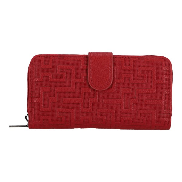 OEM Γυναικείο Πορτοφόλι Δερματίνη με Κούμπωμα και Μοτίβο