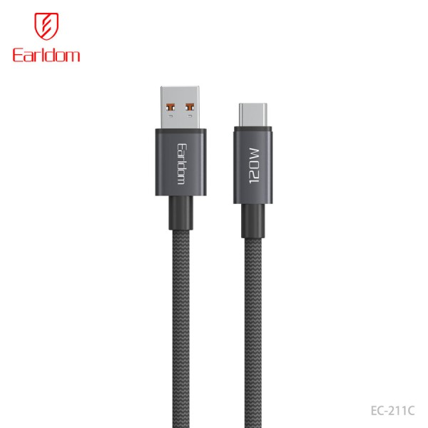 Earldom EC-211C Καλώδιο Φόρτισης USB σε USB-C 120w 1m Αξεσουάρ Κινητών/Tablet