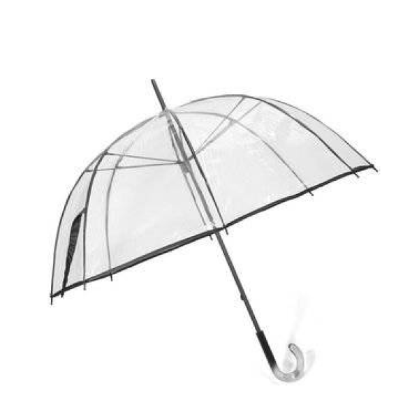 Blue Drops Αντιανεμική Αυτόματη Ομπρέλα Βροχής με Μπαστούνι Διάφανη