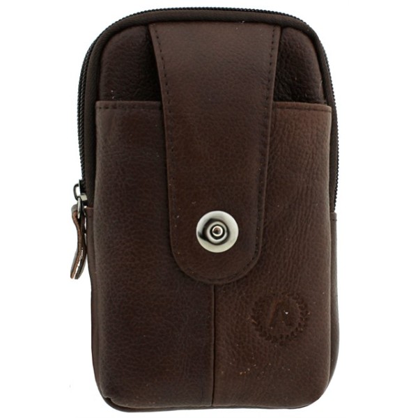 Genuine Leather Τσαντάκι Ζώνης Ταμπά Δερμάτινο 830