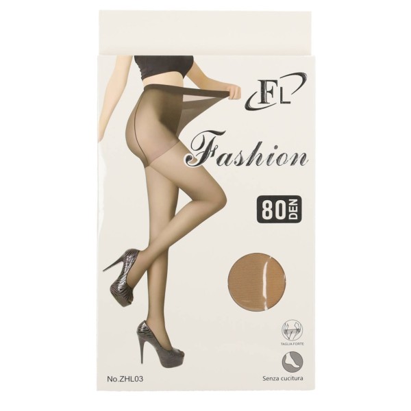 FL Fashion Ελαστικό Γυναικείο Καλσόν Διαφανές με Ενίσχυση 80 Den