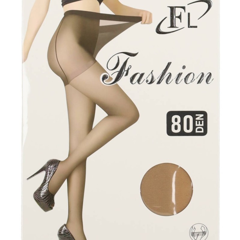FL Fashion Ελαστικό Γυναικείο Καλσόν Διαφανές με Ενίσχυση 80 Den