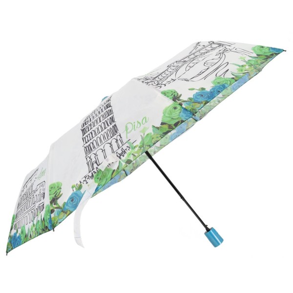 Perletti Αυτόματη Ομπρέλα Βροχής Σπαστή Αντιανεμική