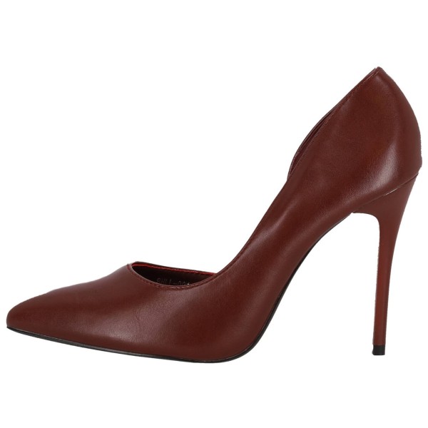 Chiara Foscari Γυναικείες Μυτερές Γόβες Δερματίνη με Άνοιγμα στο Πλαϊ