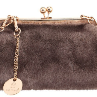 BAG TO BAG Γυναικείο Βραδινό Τσαντάκι Με Αλυσίδα και Ιδιαίτερο Κούμππωμα Κλιπς