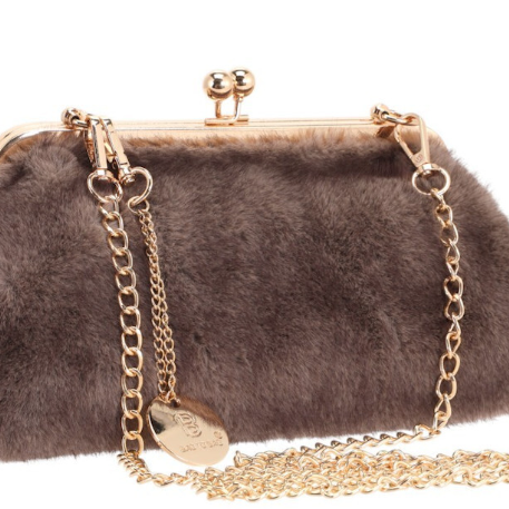 BAG TO BAG Γυναικείο Βραδινό Τσαντάκι Με Αλυσίδα και Ιδιαίτερο Κούμππωμα Κλιπς