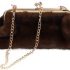 BAG TO BAG Γυναικείο Βραδινό Τσαντάκι Με Αλυσίδα και Ιδιαίτερο Κούμππωμα Κλιπς