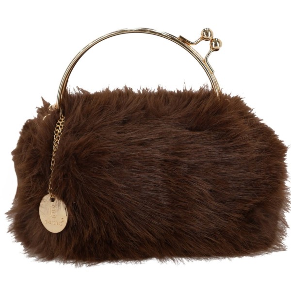 ΒΑG TO BAG Γυναικεία Τσάντα Γούνινη Με Κλίπς