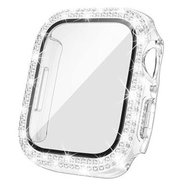 Comie Θήκη Με Προστατευτικό Γυαλί Με Στρας (Apple Watch 44mm)