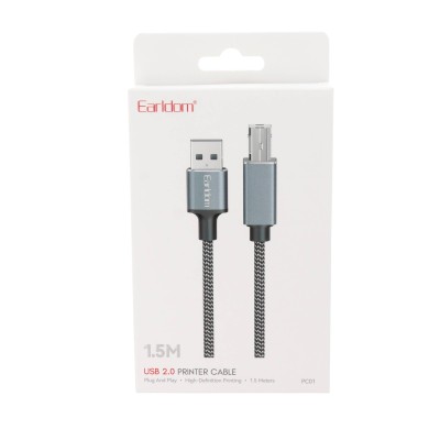 Earldom PC01 USB 2.0 Καλώδιο Εκτυπωτή 1.5m