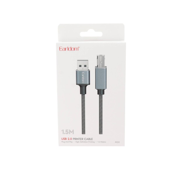 Earldom PC01 USB 2.0 Καλώδιο Εκτυπωτή 1.5m Αξεσουάρ Κινητών/Tablet