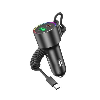 Earldom ES-CC44 Σετ Φορτιστής Αυτοκινήτου Με 1 Θύρα USB-C & 1 Θύρα USB-A & Καλώδιο Type-C