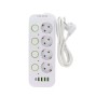 Power Socket QL - 1088U 2500W Πολύμπριζο 4 Θέσεων με 4 Θύρες USB-A και 1 Θύρα USB-C