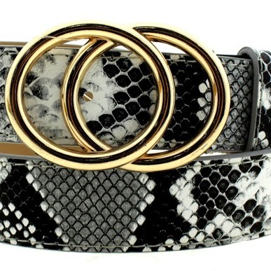 Deneb Animal Print Άσπρο-Μαύρο Γυναικεία Ζώνη Δερματίνη Deneb Animal Print Άσπρο-Μαύρο Γυναικεία Ζώνη Δερματίνη