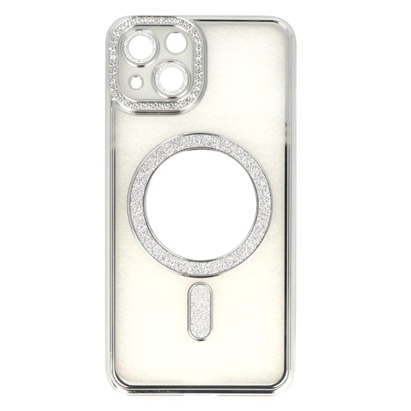 Meiyue Back Cover Θήκη Σιλικόνης Με Τζαμάκι Κάμερας, Magsafe, Στρασάκια Και Γκλίτερ (Iphone 15)