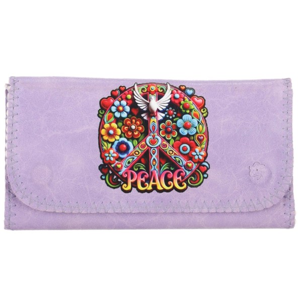 Atomic Καπνοθήκη Δερματίνη με Μαγνητικό Κούμπωμα - Peace