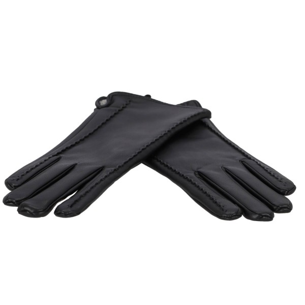 Q&Y Γυναικεία Γάντια Δερματίνη Με Επένδυση