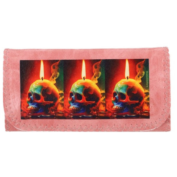 Atomic Καπνοθήκη Δερματίνη με Μαγνητικό Κούμπωμα -Skull