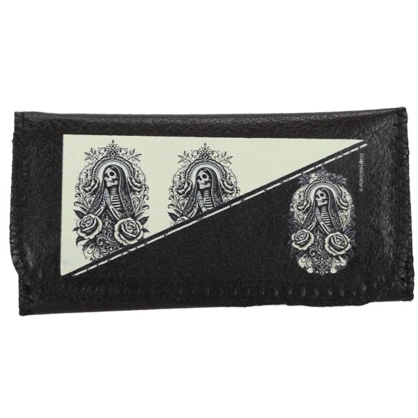 Atomic Καπνοθήκη Δερματίνη με Μαγνητικό Κούμπωμα -Santa Muerte