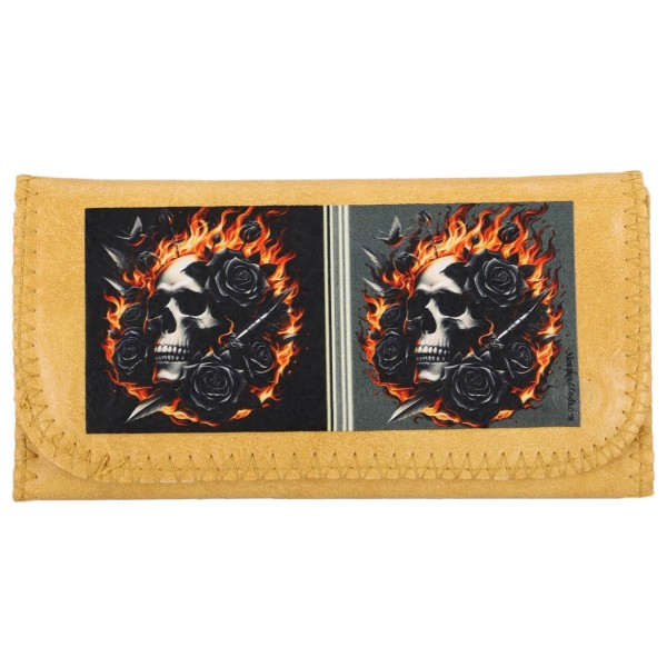 Atomic Καπνοθήκη Δερματίνη με Μαγνητικό Κούμπωμα -Skull