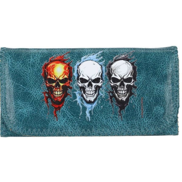 Atomic Καπνοθήκη Δερματίνη με Μαγνητικό Κούμπωμα -Skull