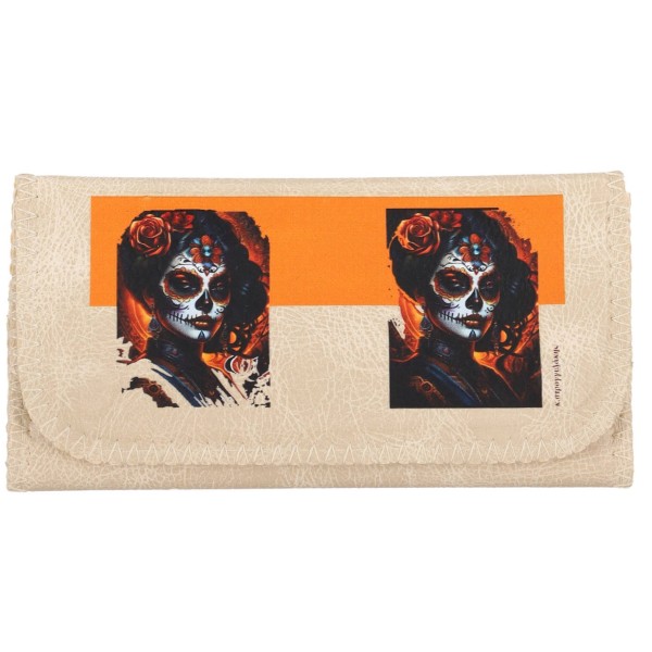 Atomic Καπνοθήκη Δερματίνη με Μαγνητικό Κούμπωμα -La Calavera Catrina