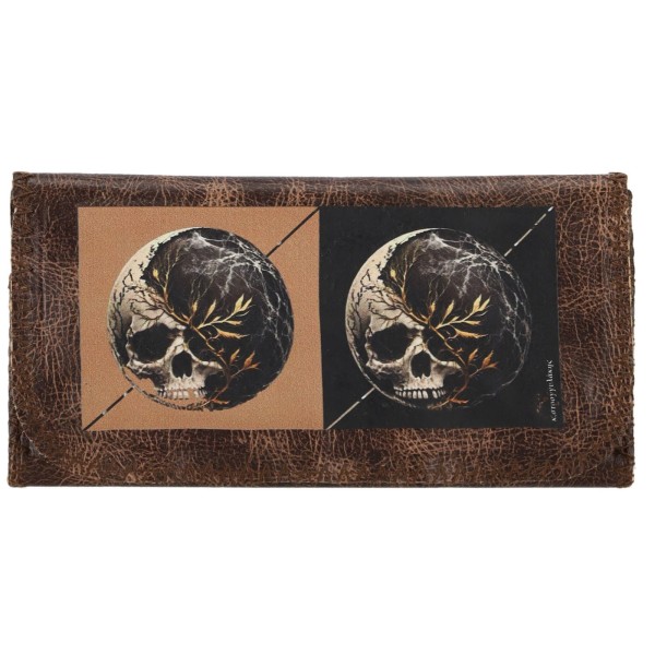 Atomic Καπνοθήκη Δερματίνη με Μαγνητικό Κούμπωμα -Skull